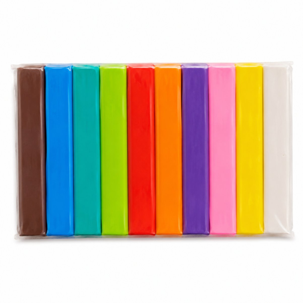 Plastilina multicolor 200 g, 10 culori in batoane, non-toxica pentru copii, modelaj artistic, creatii 3D, proiecte educative, scoala si gradinita [3]