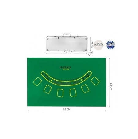 Set de poker complet cu 500 jetoane numerotate,trusa depozitare din aluminiu - Multicolor [3]