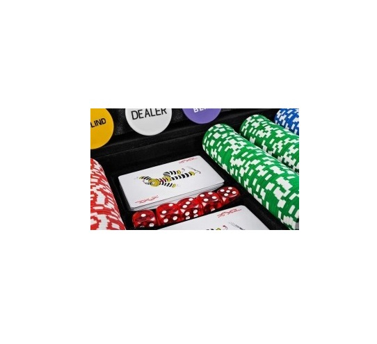 Set de poker complet cu 500 jetoane numerotate,trusa depozitare din aluminiu - Multicolor [4]