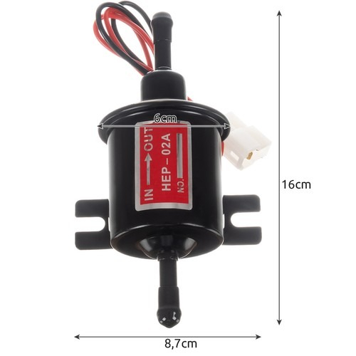 Pompa electrica pentru transfer combustibil, fier, 12V, 80-120 l / h, 16 x 8.7 cm [2]