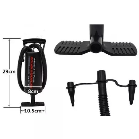 Pompa manuala multifunctionala pentru biciclete, piscine, jucarii, 2 capete incluse - Negru [2]