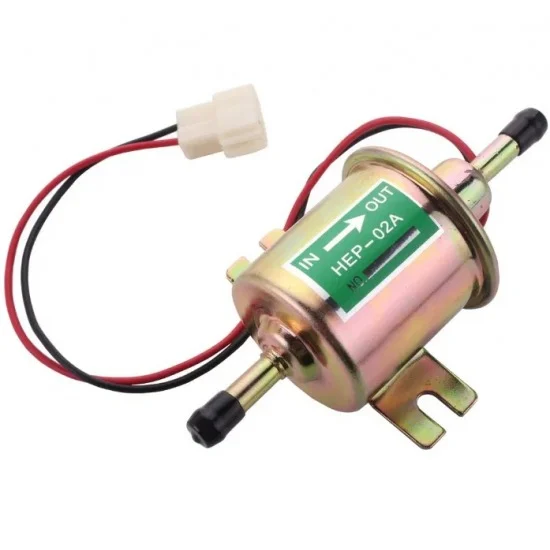 Pompa transfer combustibil 12V cu filtru incorporat, universala, Ø8 mm, 145 mm, alimentare benzina si motorina [2]