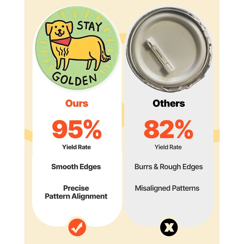 Presa insigne Dodaco 75 mm, set complet 100 piese, maner ergonomic, cutter circular, verde [3]