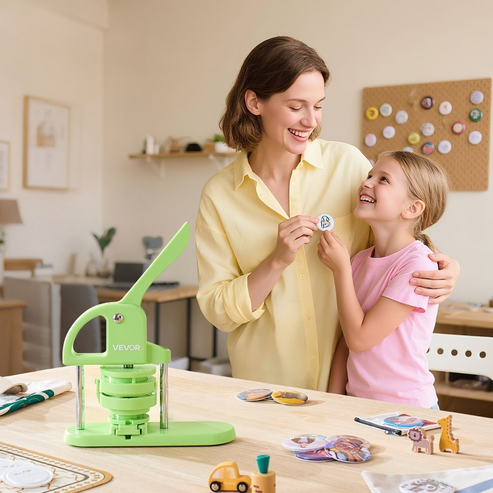 Presa insigne Dodaco 75 mm, set complet 100 piese, maner ergonomic, cutter circular, verde [8]