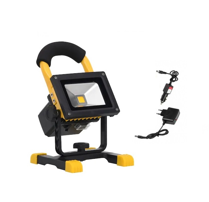 Proiector portabil LED 20W, alimentare 12V, alimentare 220V + 3 baterii [3]