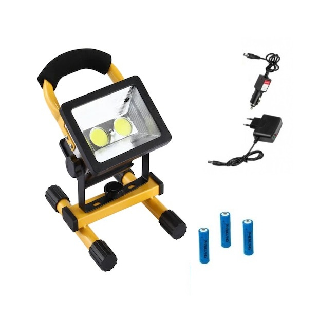 Proiector LED, putere 30W, alimentare priza 12V, alimentare 220V + acumulatori [2]