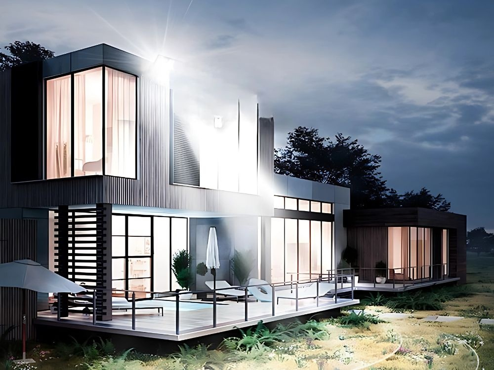 Proiector LED, 50 W, lumina rece 6000K, protectie IP66, rezistent la apa, 64 LED-uri, iluminare exterior, 4300 lm, 19.5 x 15 x 2.5 cm [12]