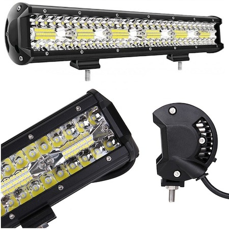 Proiector LED bar auto, ATV, offroad, 420W, 12-24V, 140 LED-uri, 54.5x6.5x7.5 cm - Negru [2]