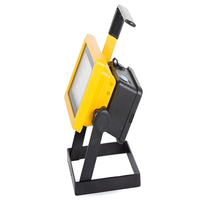 Proiector LED portabil reincarcabil cu 20 LED SMD, 2400 lumeni, 25W, IP65, 3 moduri iluminare, cu baterii incluse [8]