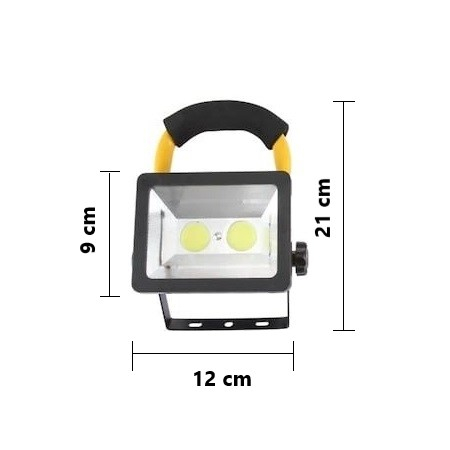 Proiector LED, putere 30W, alimentare priza 12V, alimentare 220V + acumulatori [8]