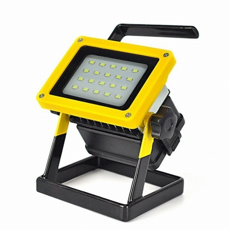 Proiector portabil LED 30W, 2400Lm,3 acumulatori,incarcator priza + auto 12 V [2]