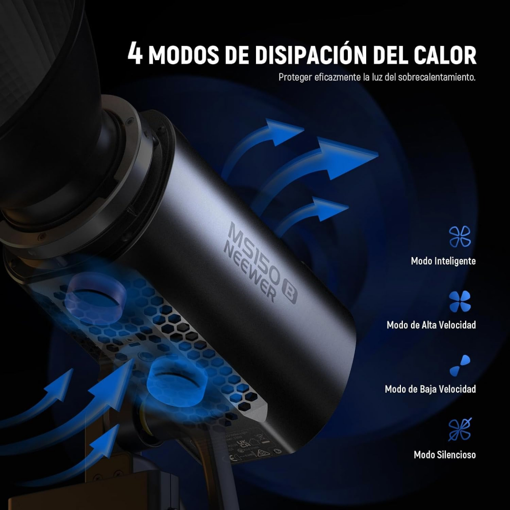 Proiector profesional LED, Bi Color Neewer MS150B, putere 130W, temperatura culoare 2700-6500K [4]
