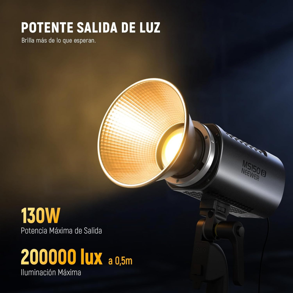 Proiector profesional LED, Bi Color Neewer MS150B, putere 130W, temperatura culoare 2700-6500K [9]