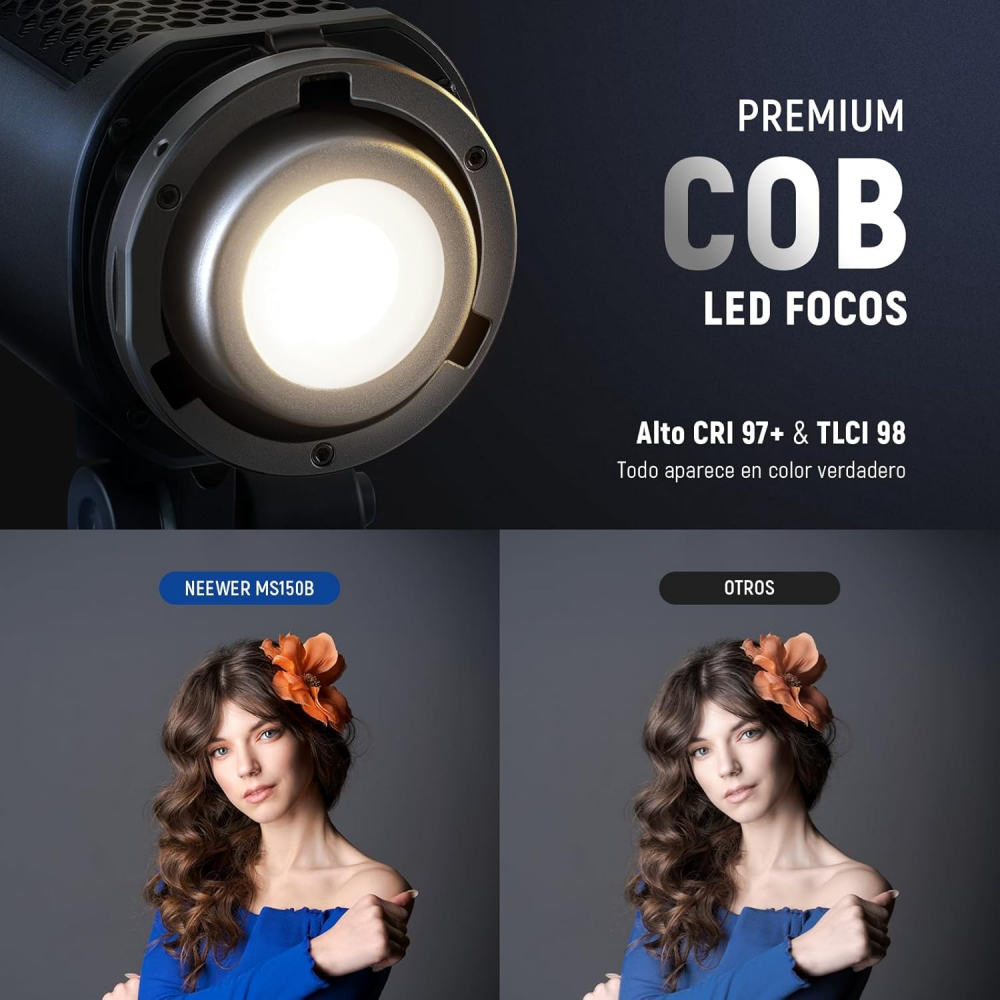 Proiector profesional LED, Bi Color Neewer MS150B, putere 130W, temperatura culoare 2700-6500K [7]