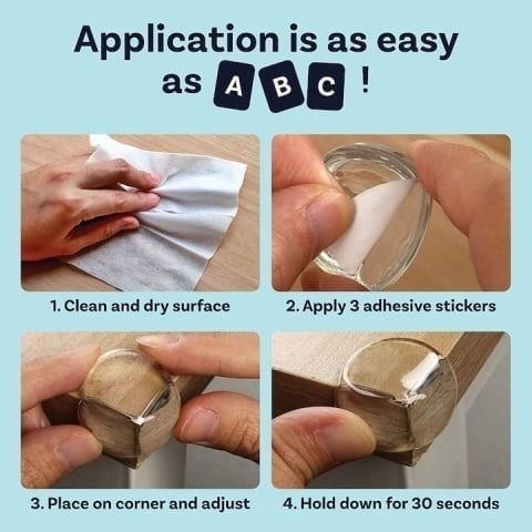 Protectie colturi, universale, pentru siguranta copiilor, din silicon, rotunde, pentru mese, paturi, dulapuri, transparent [3]