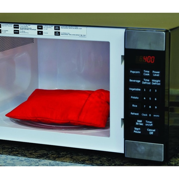 Punga magica pentru coacerea cartofilor la cuptorul cu microunde, reutilizabila, poliester, rosie, 26 x 19 cm, ideala pentru cartofi, porumb si legume Aceasta punga magica pentru microunde permite pre [2]