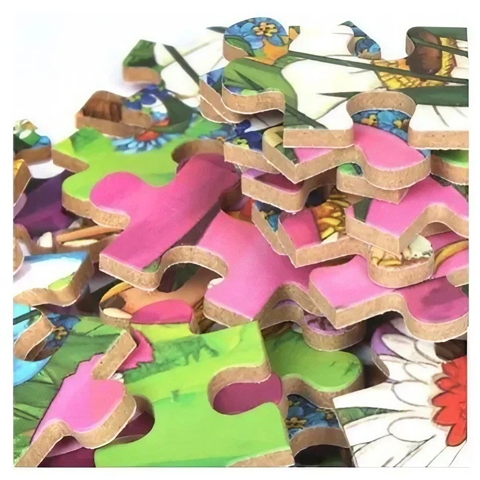 Puzzle 60 de Piese din Lemn in Cutie Metalica, Model Cei Trei Purcelusi, Educativ, Dezvoltare Abilitati Cognitive, pentru Prescolari, 22.5x13.5 cm, Multicolor [4]
