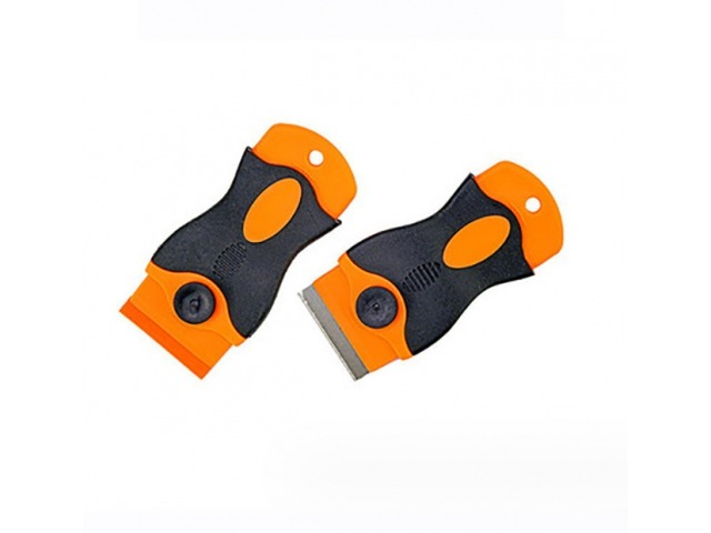 Racleta pentru curatare universala, sticla, ceramica, plita cu inductie, 10.5 x 4.5 cm, metal/plastic, negru/portocaliu [8]