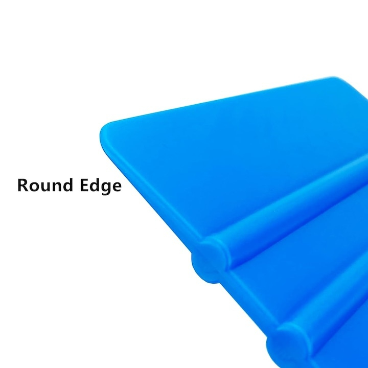 Racleta pentru folie autocolanta, aplicare uniforma, fara zgarieturi, plastic/pasla, 7 x 10 cm, universala, albastru [5]