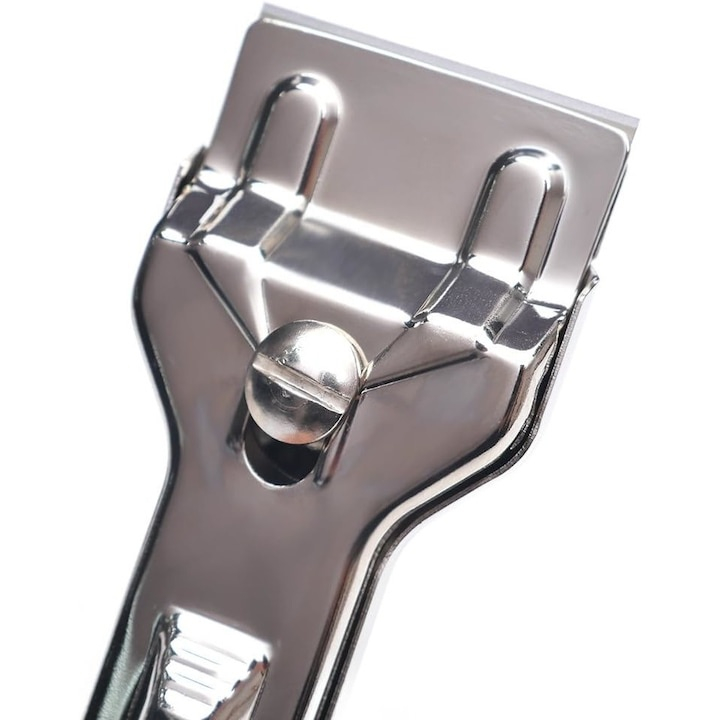 Racleta pentru plita ceramica si inductie, din plastic si otel, 14x4.5 cm, argintiu – accesoriu esential pentru curatarea suprafetelor delicate [5]