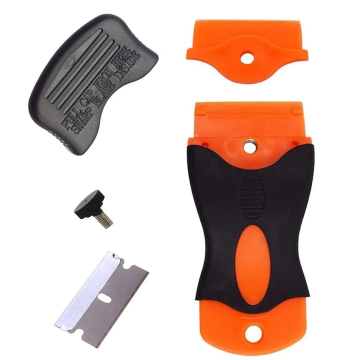 Racleta pentru suprafete ceramice si sticla, lama metalica, maner ergonomic, 10.5 x 4.7 cm [6]