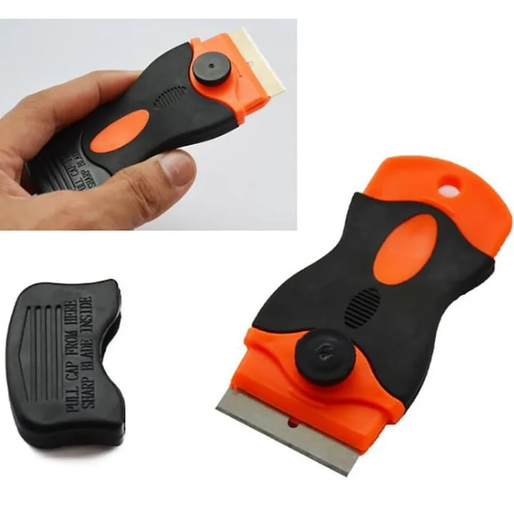 Racleta pentru suprafete ceramice si sticla, lama metalica, maner ergonomic, 10.5 x 4.7 cm [10]