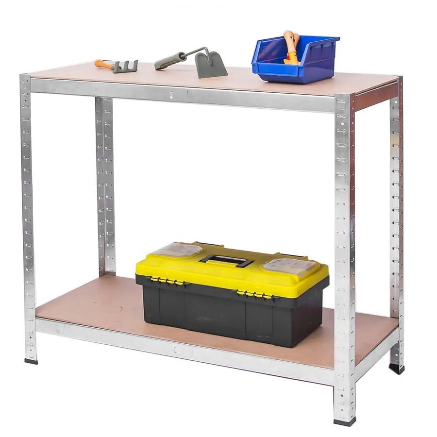 Raft metalic pentru depozitare, 4 polite, capacitate 135 kg/polita, total 540 kg, 150x75x30 cm [3]