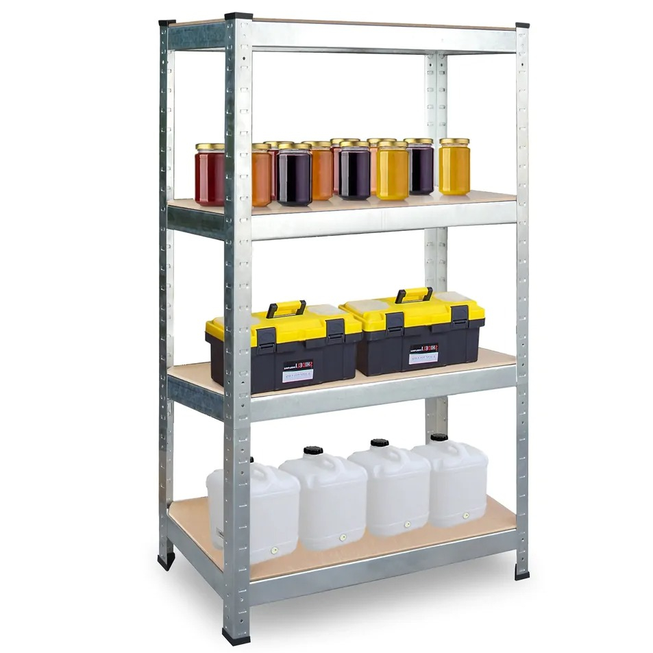 Raft metalic pentru depozitare, 4 polite, capacitate 135 kg/polita, total 540 kg, 150x75x30 cm [2]