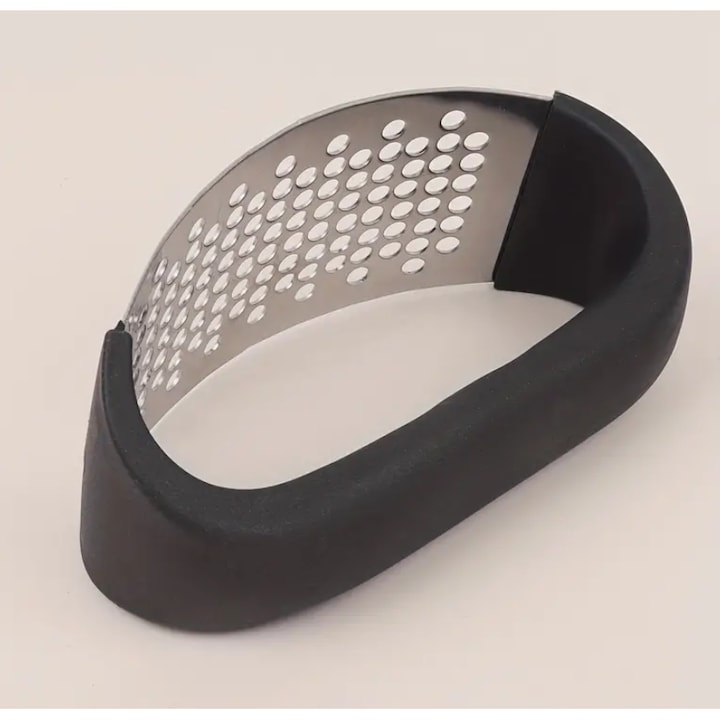 Razatoare pentru usturoi, otel inoxidabil si maner din plastic, 7 x 10.5 x 6 cm, negru [8]