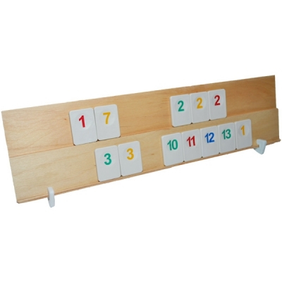 Joc Remi,joc de societate,familie,cutie din lemn,piese din plastic - Multicolor [3]