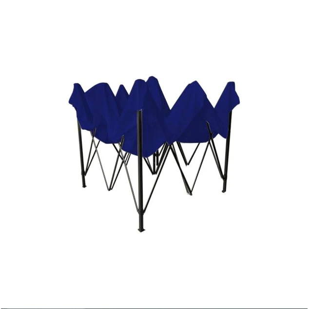 Cort Pavilion 3x3m Albastru Pliabil Cadru Metal pentru Curte, Gradina, Evenimente [2]