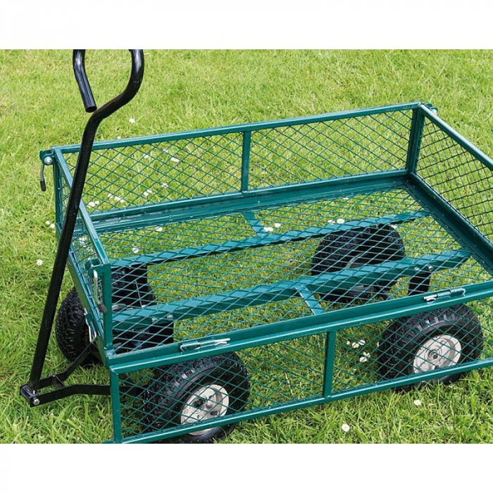 Carucior de gradina cu laterale rabatabile sarcina max 250 kg + husa textil [4]
