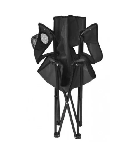 RESIGILAT - Scaun pliabil pentru camping,pescuit,din metal,sarcina maxima 120 kg - Negru [7]