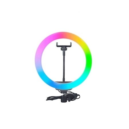 Lampa circulara LED 26 cm diametru,RGB, fara trepied