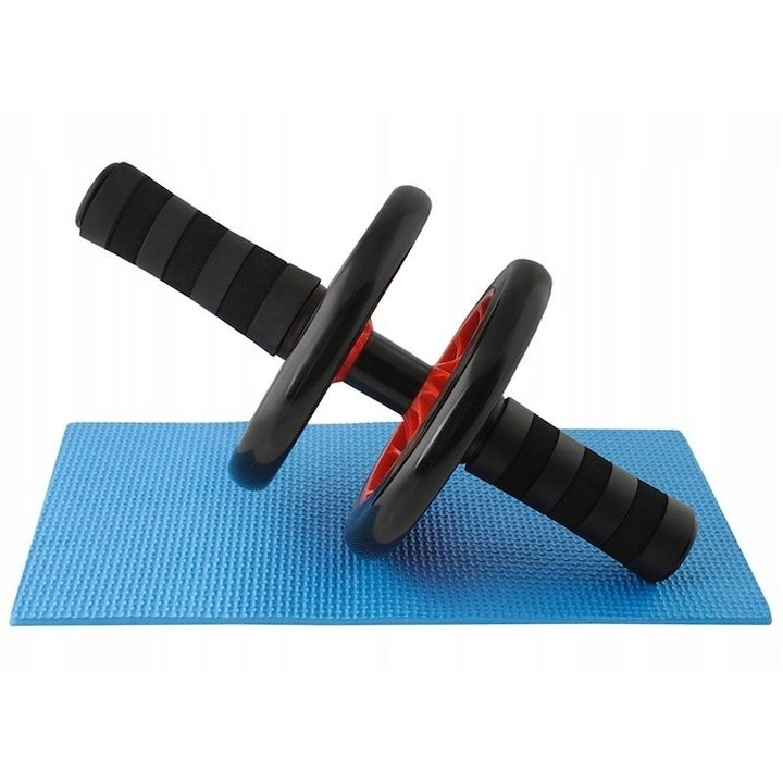 Rola abdominala dubla pentru abdomene, exercitii fizice, manere antiderapante si covoras inclus [9]