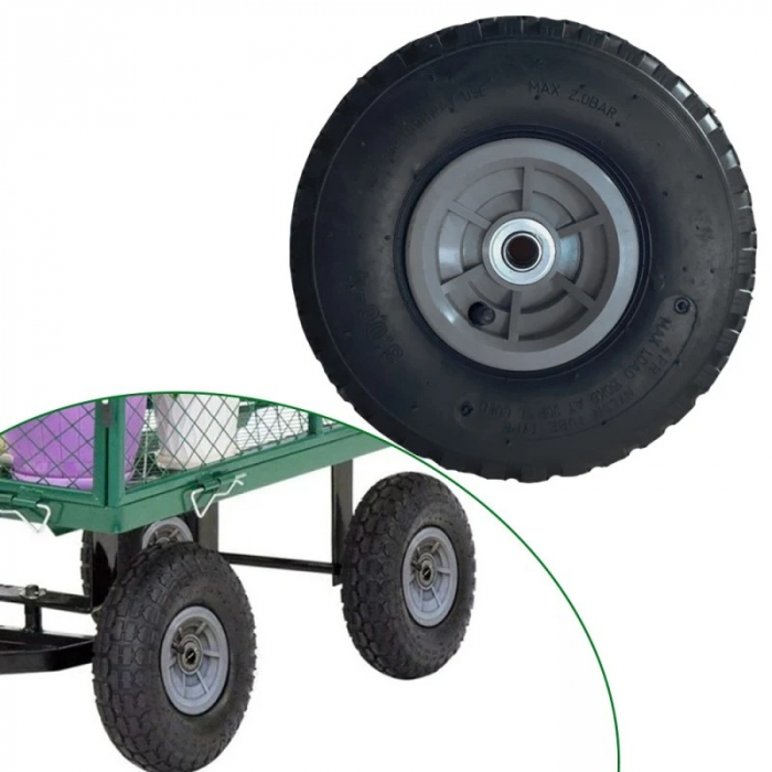 Roata de rezerva pneumatica 23 cm , janta metalica, model carucior gradina compatibil TC1840RD [2]