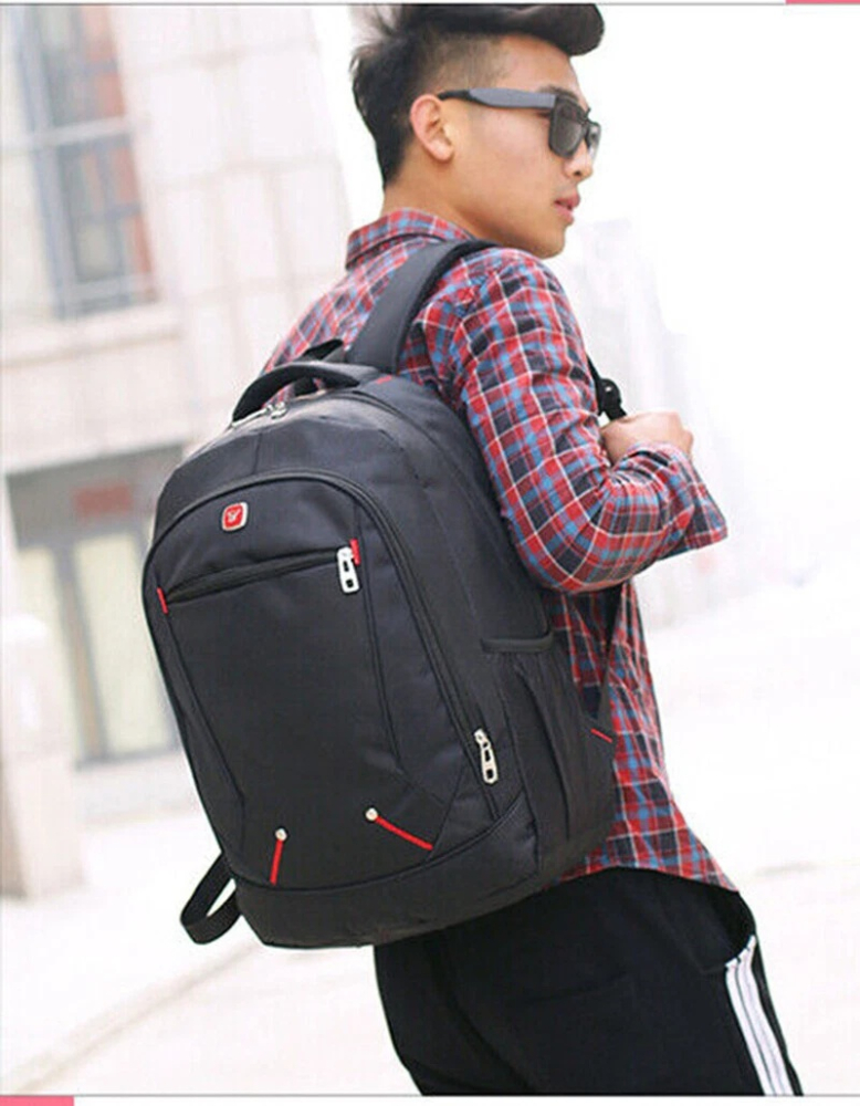 Rucsac barbati laptop impermeabil, antifurt, compartiment mare, material Oxford poliester nylon, ergonomic, scoala business calatorii, negru [8]