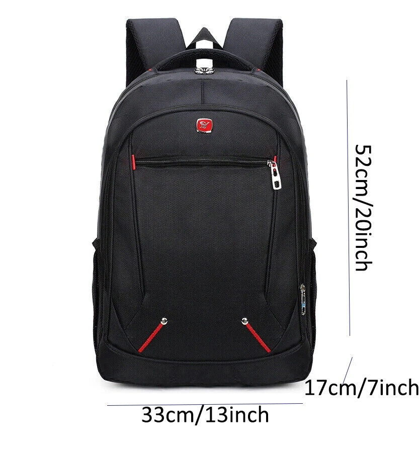 Rucsac barbati laptop impermeabil, antifurt, compartiment mare, material Oxford poliester nylon, ergonomic, scoala business calatorii, negru [5]