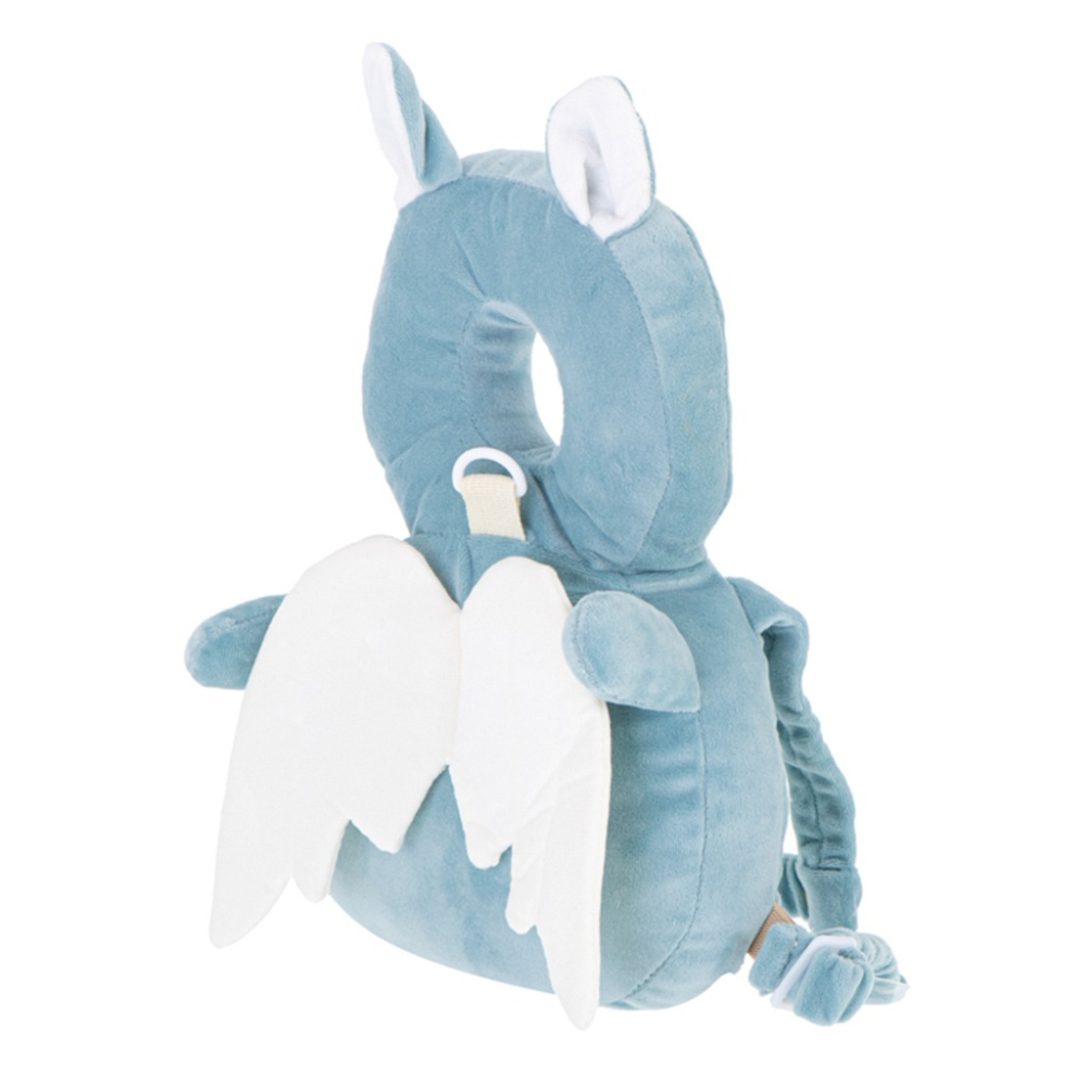 Rucsac cu ham de siguranta, pentru copii,  invatarea mersului, model liliac, poliester,  30 x 20 x 4 cm, albastru [6]