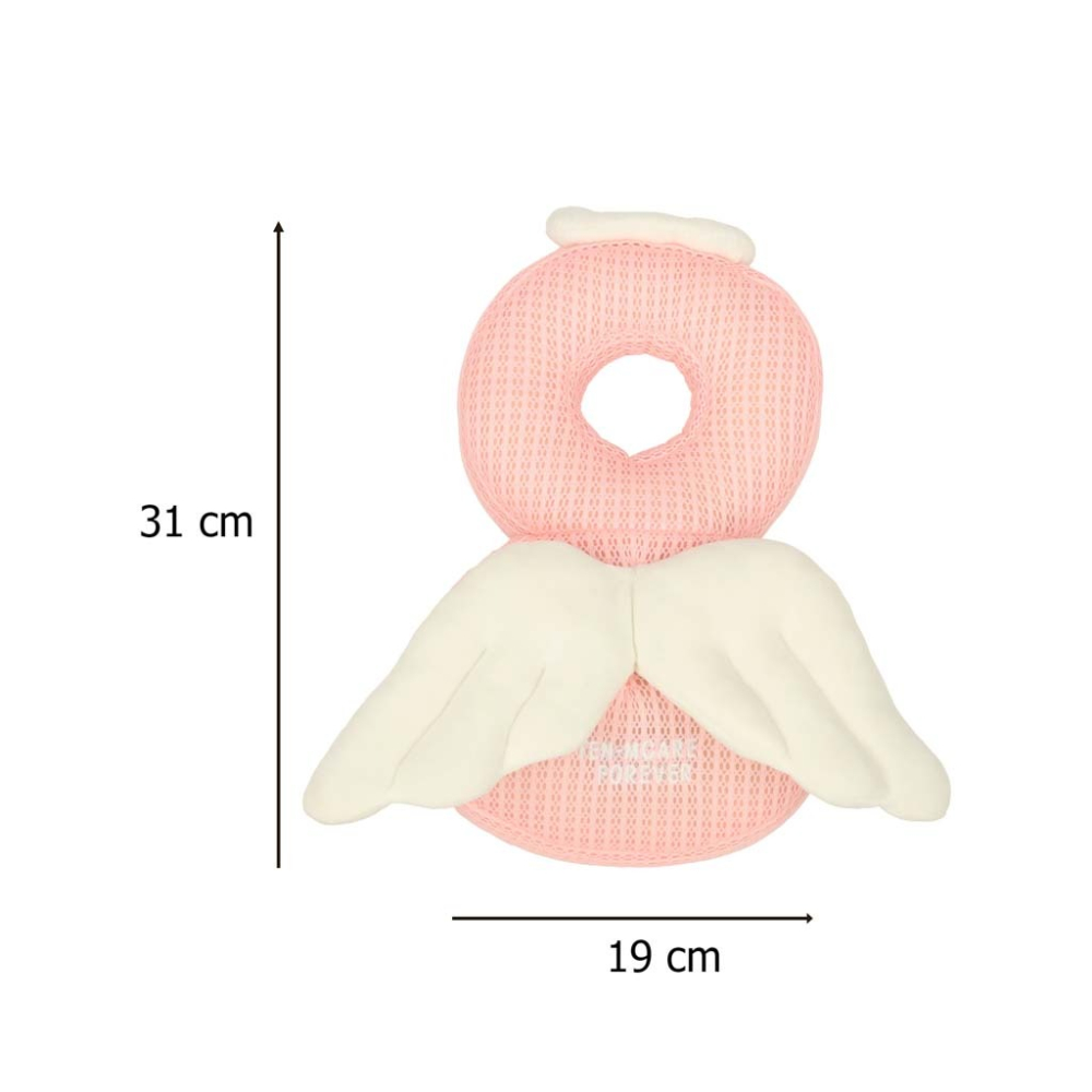 Rucsac de siguranta, pentru copii, protectia capului, bretele reglabile, poliester, 31 x 19 x 8 cm, roz, model ingeras [2]