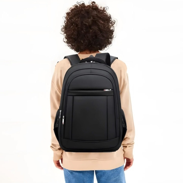 Rucsac multifunctional, impermeabil, pentru laptop cu diagonala 15.6", bretele reglabile, poliester, unisex, 51 x 30 x 24 cm, negru [3]