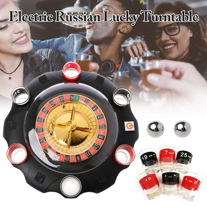 Ruleta electronica cu 6 pahare de shoturi, perfecta pentru diverse evenimente [5]