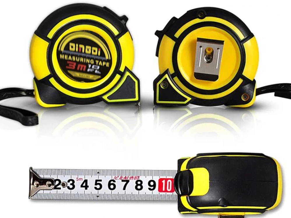 Ruleta galbena 3 m x 16 mm, banda din otel acoperita cu nylon, scala metrica [2]