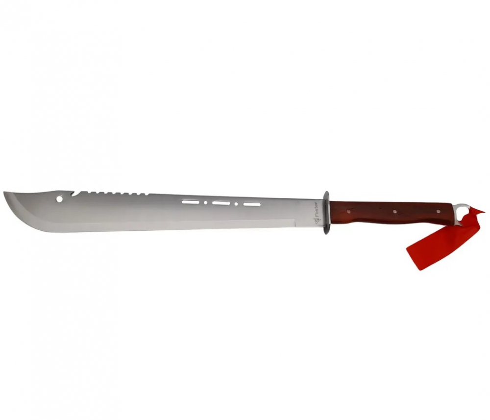 Sabie de vanatoare, tip maceta, maner ergonomic din lemn, otel inoxidabil, 70 cm, husa inclusa [2]
