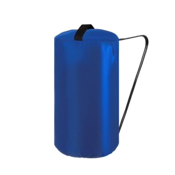 Sac de dormit 2 in 1 pentru camping si drumetii, tip pilota, antialergic, 200 x 75 cm, culoare albastra [2]