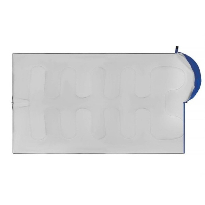 Sac de dormit 2 in 1 pentru camping si drumetii, tip pilota, antialergic, 200 x 75 cm, culoare albastra [7]