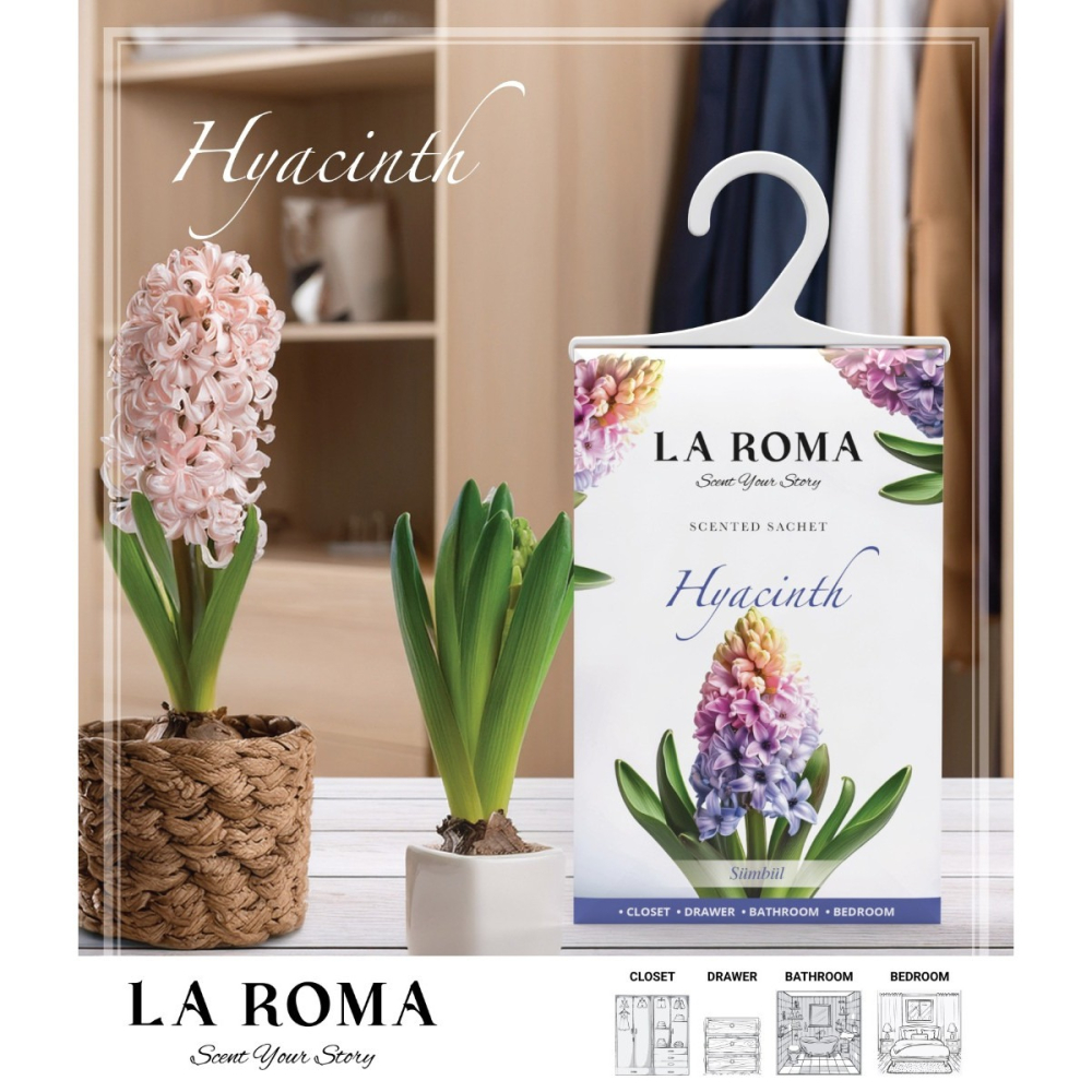 Saculet parfumat Hyacinth (Zambila), 1 bucata, aroma florala intensa si proaspata, ideal pentru dulap, sertar, bagaj sau masina [3]