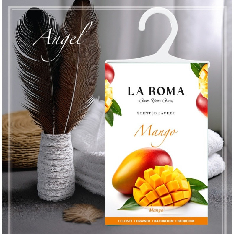 Saculet parfumat pentru dulap si sifonier, Mango, 26 g – aroma tropicala intensa, ideal pentru haine, sertare, masina sau bagaje [2]