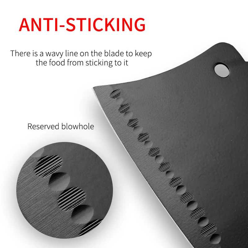 Satar bucatarie tip japonez lama lata din otel inoxidabil, maner ergonomic antialunecare, pentru carne peste legume, 29 cm, negru [14]