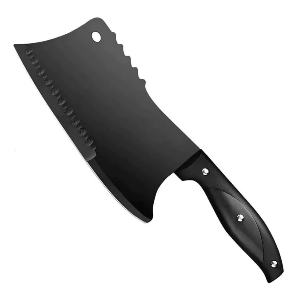 Satar de bucatarie, tip japonez, otel inoxidabil, maner ergonomic, 29 cm, negru [8]